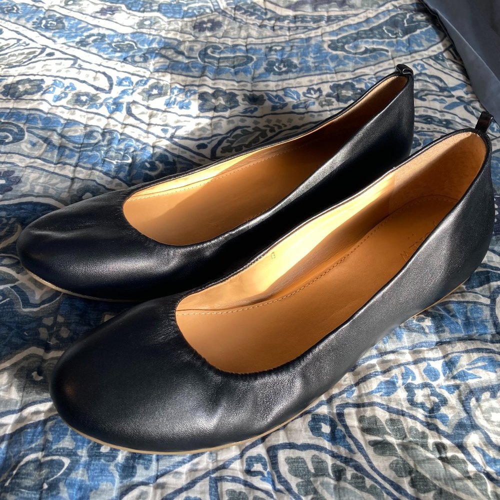 J.Crew Factory Women's Size 10  Anya Leather Ballet Flats